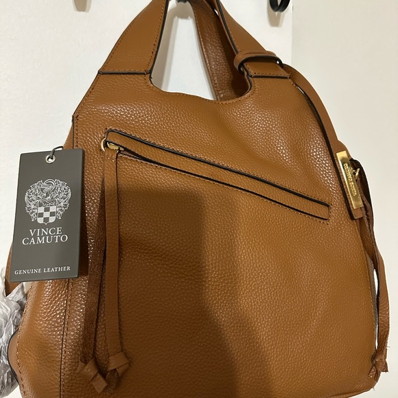 Vince Camuto Brown Leather Shoulder Bag - Picture 4 of 8